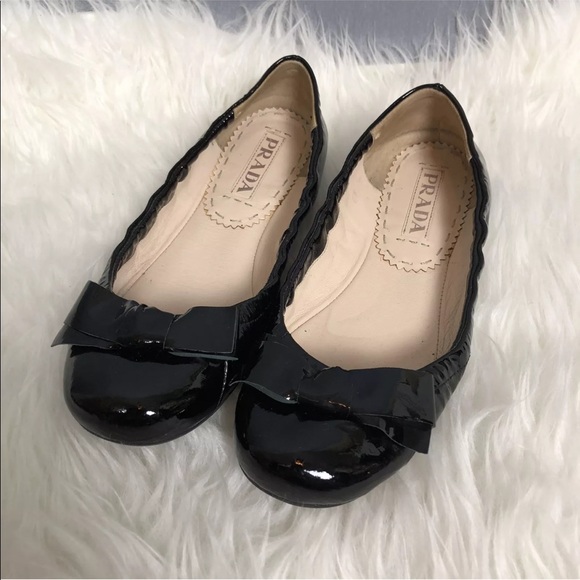 patent leather flats with bow